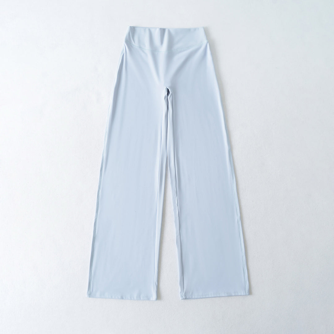 Damen Weite High Waist Loungehose aus Stretchjersey mit fließendem Schlag Shop Nory