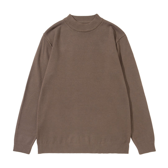 Unisex Minimalistischer Feinstrick-Mockneck mit extra breitem Rippsaum Shop Nory