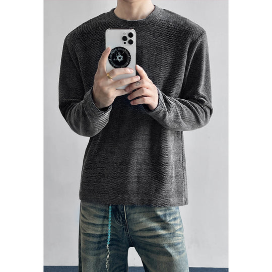 Herren Lässiger Langarm-Pullover Shop Nory