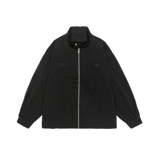 Unisex Boxy-Zipjacke im Oversized-Cut mit Stehkragen und tonaler Logoprägung Shop Nory