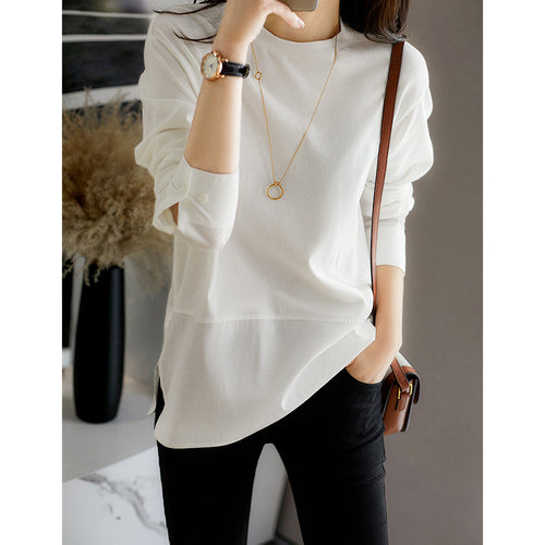 Damen Lässiges Langarmshirt Shop Nory