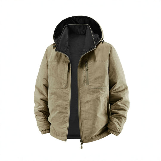 Herren Thermo-Fieldjacke mit Fleece-Innenfutter, Kapuze und Fronttaschen Shop Nory