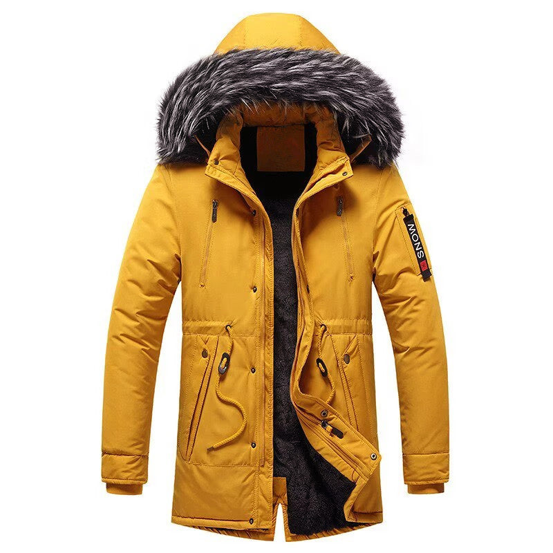 Herren Wattierter Winterparka mit Kapuze und Kunstfellbesatz, wasserabweisend und thermoisoliert Shop Nory