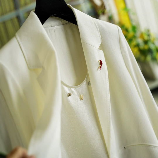 Damen Eleganter Leinenblazer Shop Nory