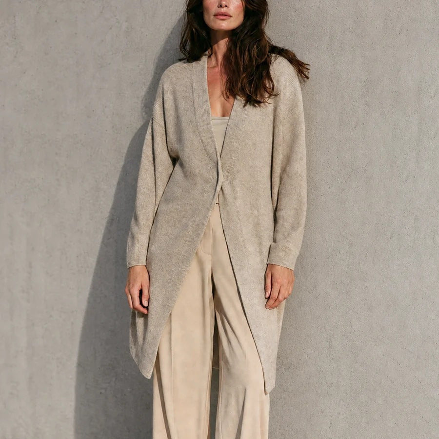 Damen Eleganter Longcardigan aus weichem Strick Shop Nory