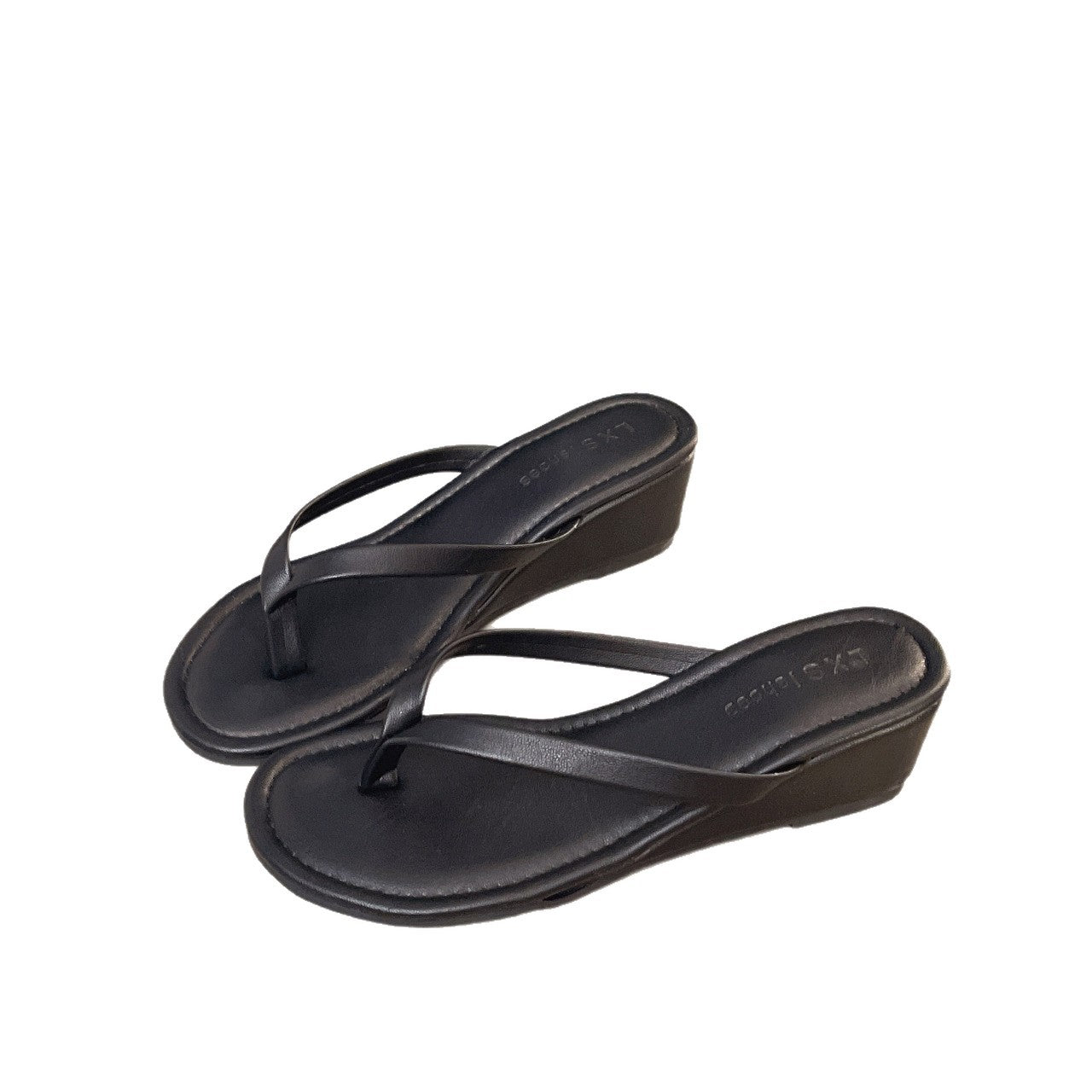 Damen eleganter Wedgesandalen mit schimmerndem Design