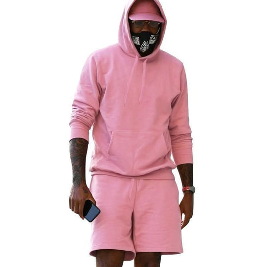 Herren Hoodie-Shorts-Set mit Kängurutasche