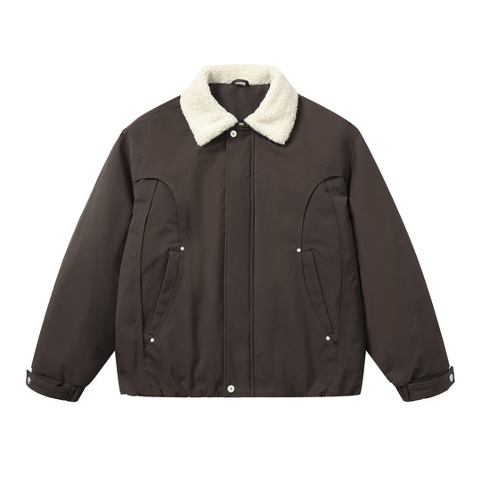 Herren Kurzblouson mit Sherpa-Kragen und Utility-Taschen Shop Nory