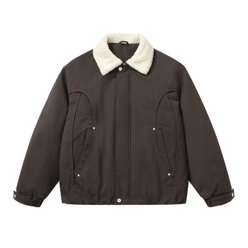 Herren Kurzblouson mit Sherpa-Kragen und Utility-Taschen Shop Nory
