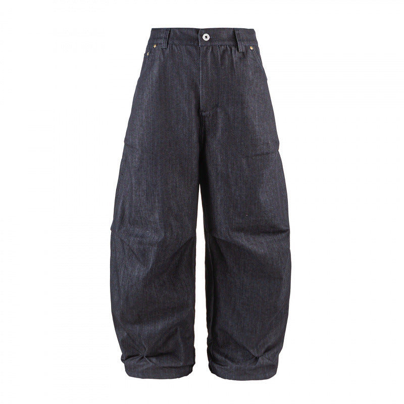 Damen Hochgeschnittene Ballon-Culotte aus strukturiertem Baumwollmix mit Kellerfalten Shop Nory