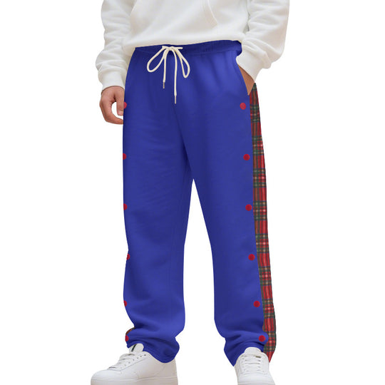 Herren nan Sweatpants mit seitlichem Karostreifen, Druckknopfleiste und Kordelzug Shop Nory