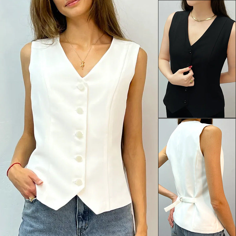 Damen Maßgeschneiderte Elegante Weste Shopnory