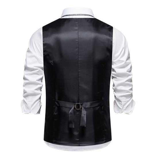 Herren elegante Anzugweste mit feinem Nadelstreifen und praktischen Taschen