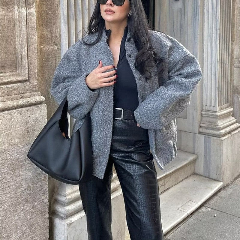 Damen Kuschelige und elegante Wolljacke