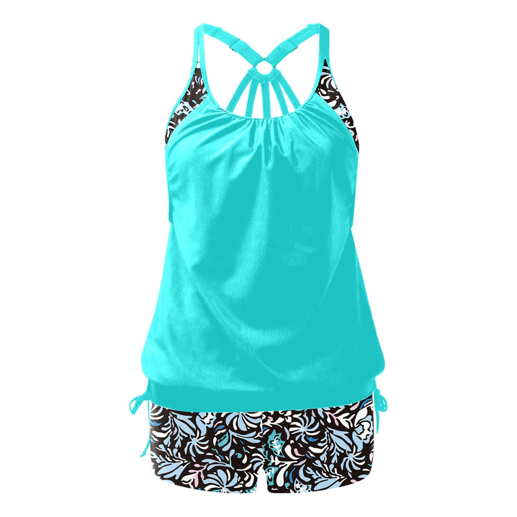 Damen Tankini-Set mit femininem Design und modischen Akzenten