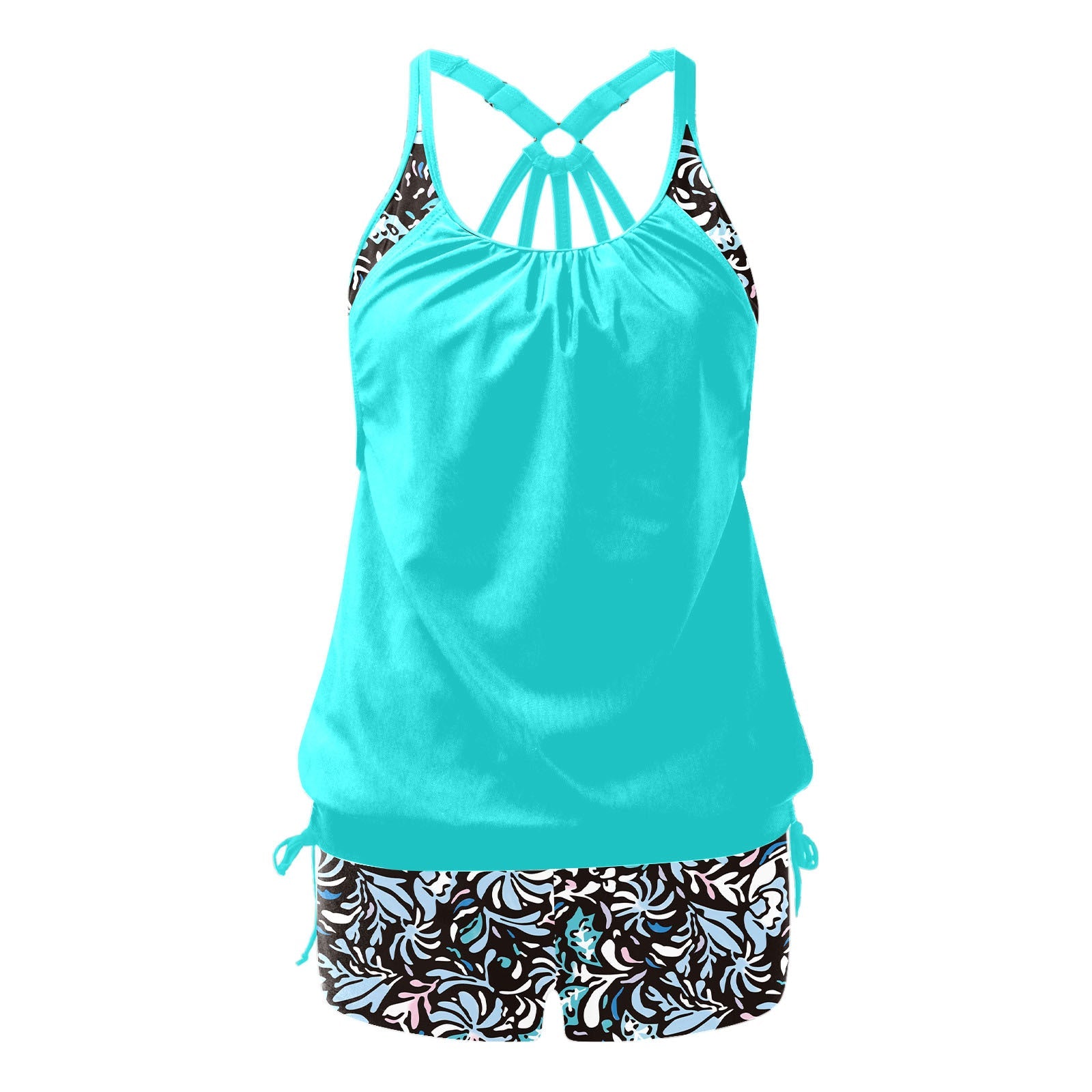 Damen Tankini-Set mit femininem Design und modischen Akzenten