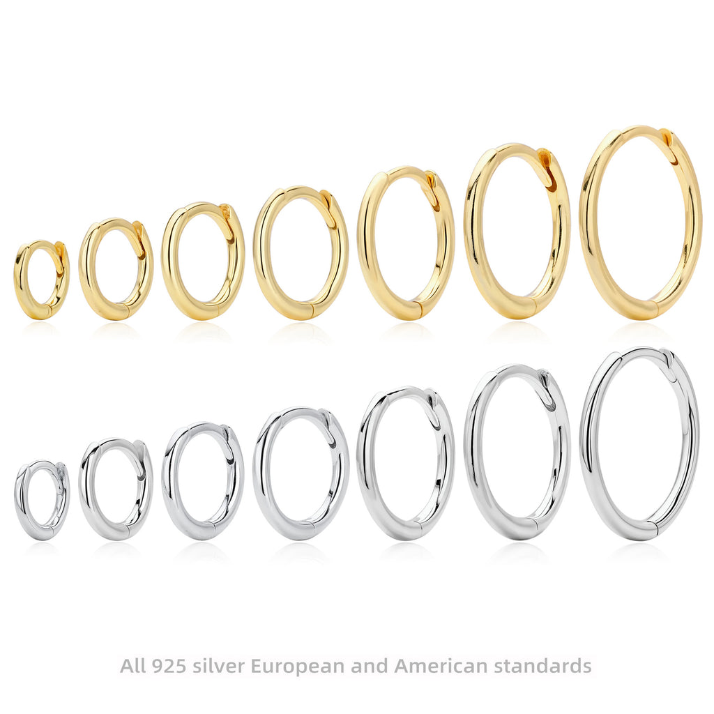 Damen Creolen mit modernem, geschwungenem Design aus 925 Sterling Silber Shop Nory