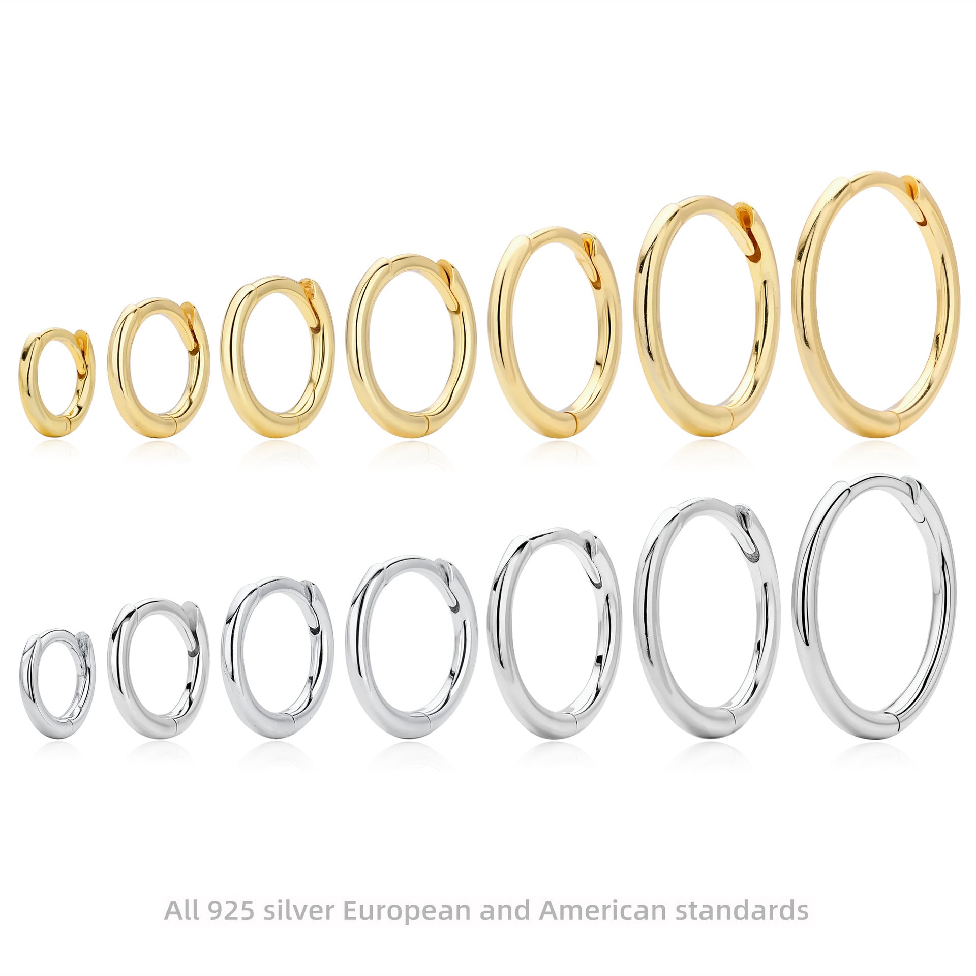 Damen Creolen mit modernem, geschwungenem Design aus 925 Sterling Silber Shop Nory