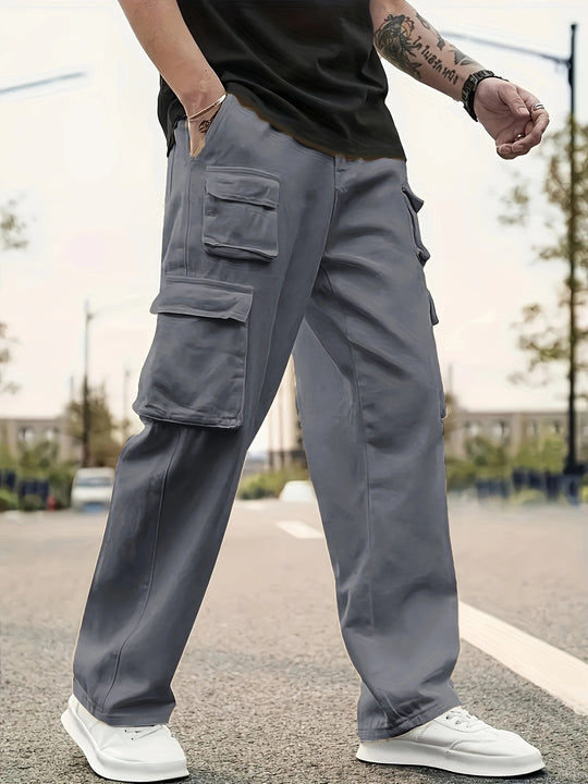 Herren Relaxed-Fit Utility-Cargohose mit großen Klappfächern und elastischem Beinabschluss Shop Nory