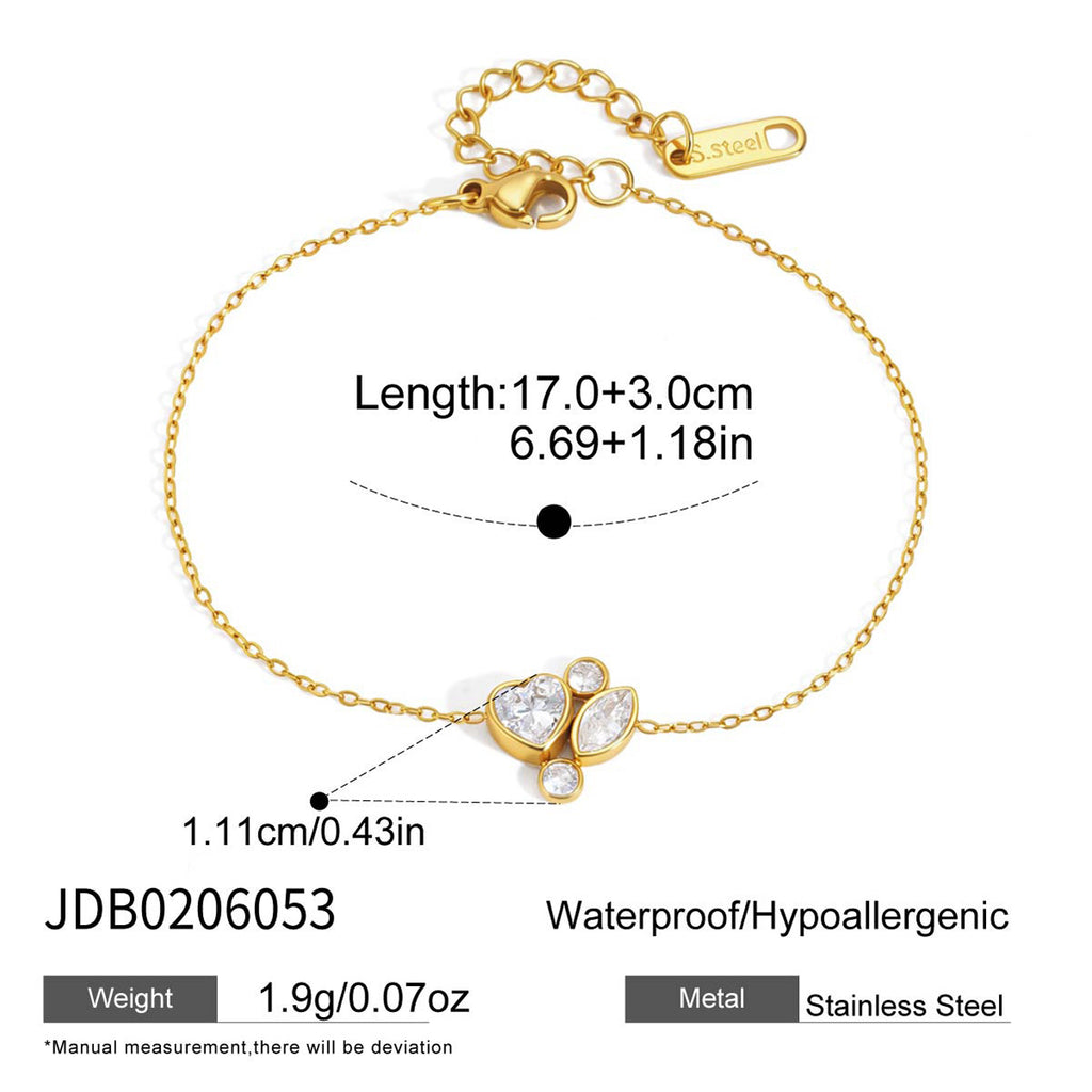 Damen Armband mit eleganter "Love"-Prägung aus hypoallergenem Edelstahl Shop Nory