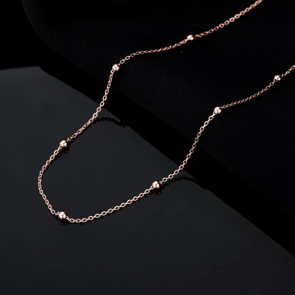 Frauen Zarte Goldperlen Kette Halskette Shop Nory