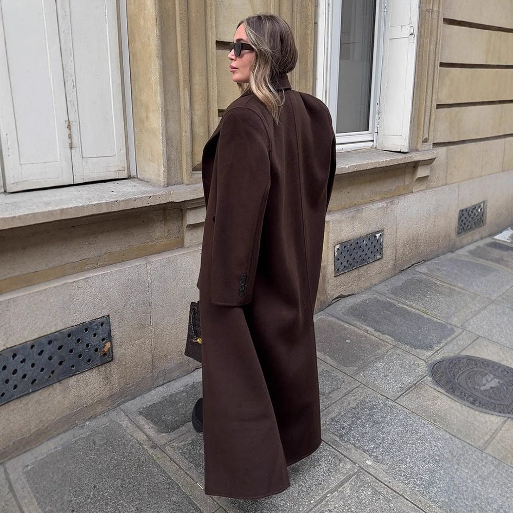Damen Oversize Wollmix-Mantel mit verlängertem Cocoon-Schnitt und Doppelreihe Shop Nory