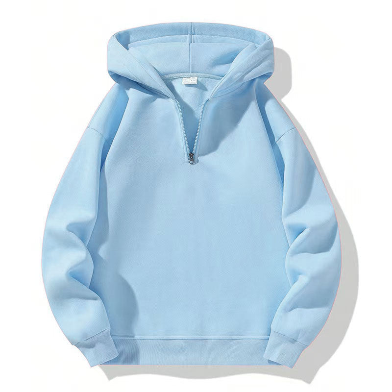 Herren sportlicher Kapuzenpullover mit halbem Reißverschluss