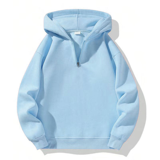 Herren sportlicher Kapuzenpullover mit halbem Reißverschluss