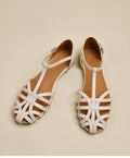 Damen elegante Flachsandalen mit verstellbarem Riemen und modischem Schnitt