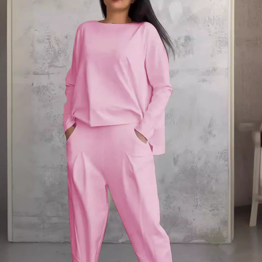 Damen lässiges Zweiteiliges Set aus hochwertiger Viskose