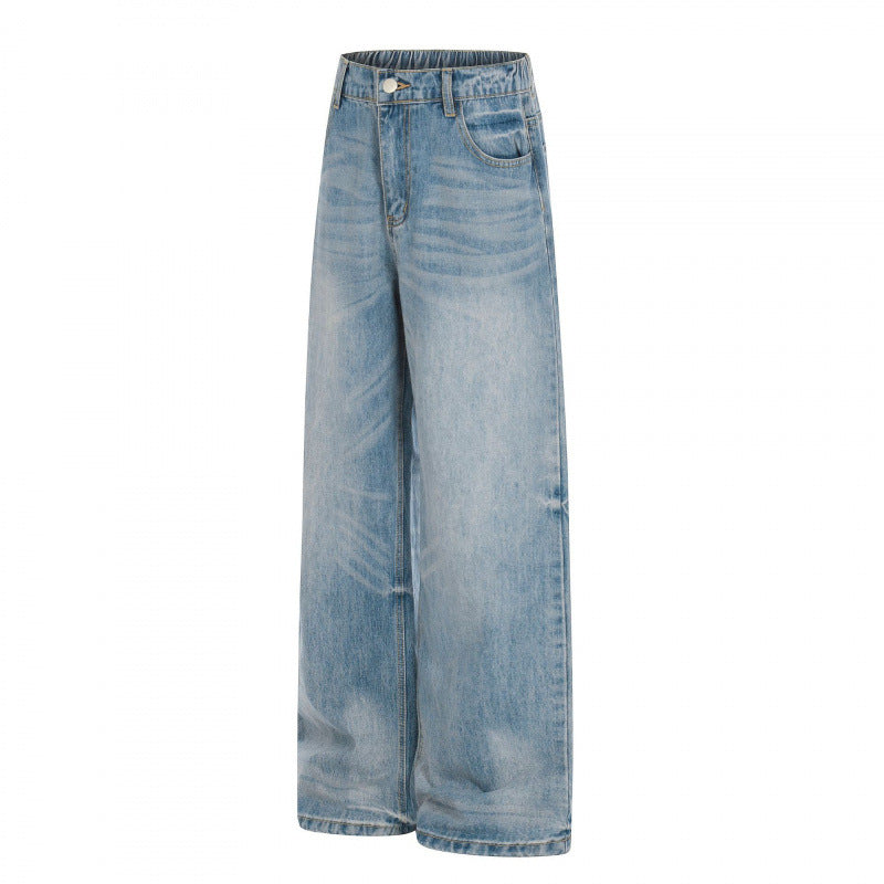 Damen Weite High-Waist Jeans aus leichtem Stonewashed Denim Shop Nory