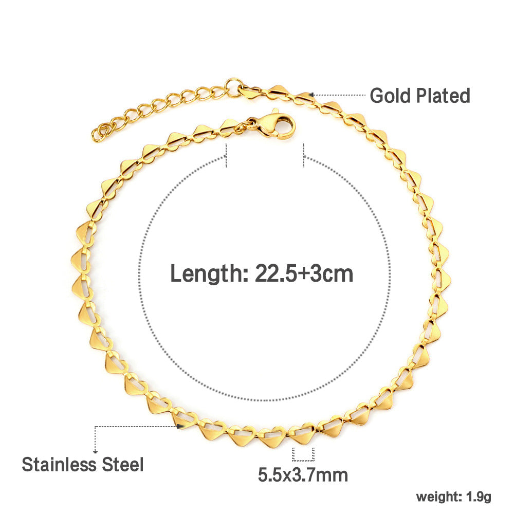 Damen Armband mit floralen Anhängern aus goldplattiertem Edelstahl Shop Nory