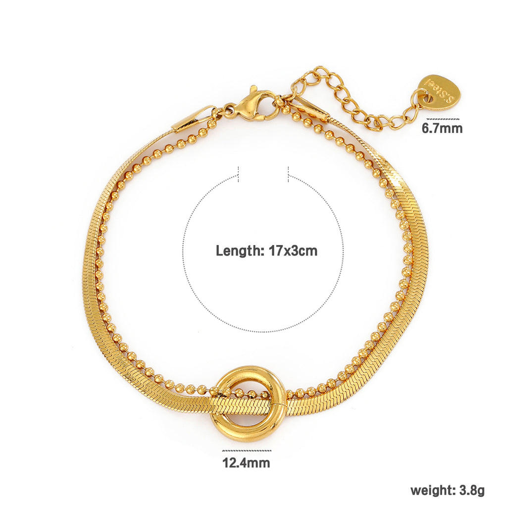 Damen Armband mit stilvollem Herzdesign und verstellbarem Kettenschluss Shop Nory