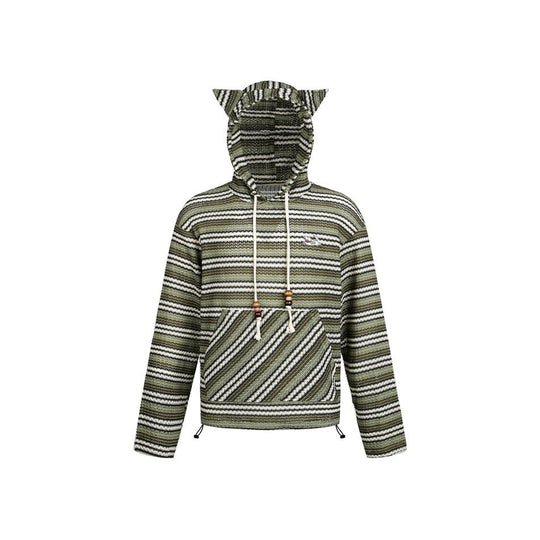 Damen Strick‑Kapuzenpullover mit Katzenohren und Kängurutasche Shop Nory