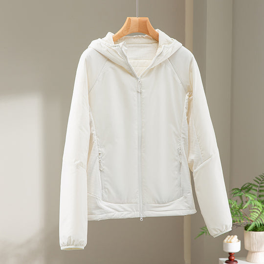 Damen Leichte Wind- und Thermojacke mit Kapuze, gesteppter Innenlage und Zweiwege-Reißverschluss Shop Nory