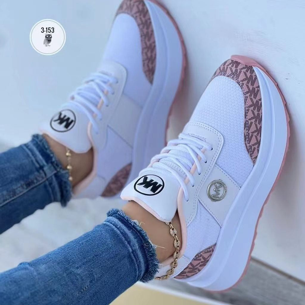 Damen Plateausneaker mit atmungsaktivem Mesh und markantem Logo-Emblem Shop Nory