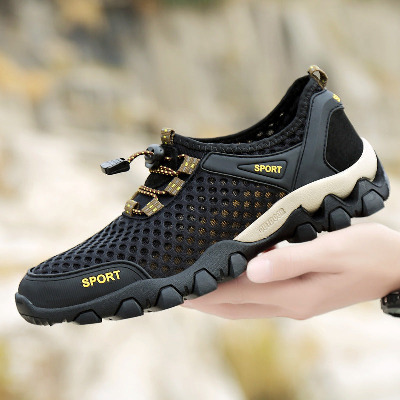 Damen Atmungsaktive und rutschfeste Sportschuhe mit elastischem Schnellschnürsystem