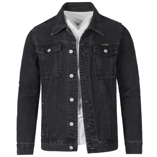Herren Jeansjacke im modernen Slim-Fit Design mit praktischen Taschen und robusten Nieten