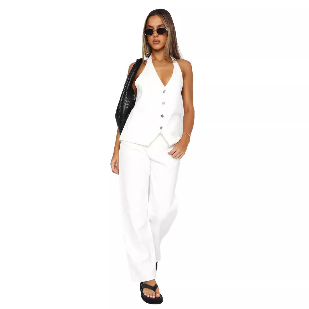 Damen Elegantes und lässiges Zweiteiler-Anzug-Set