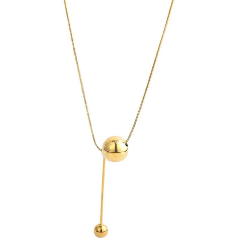 Damen Halskette mit modernem, minimalistischen Design und einzigartigen Kugeldetails Shop Nory