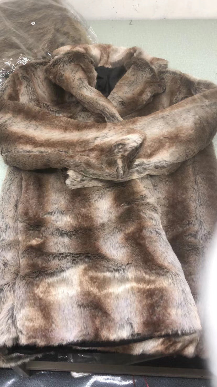 Herren Eleganter Kunstfell-Mantel