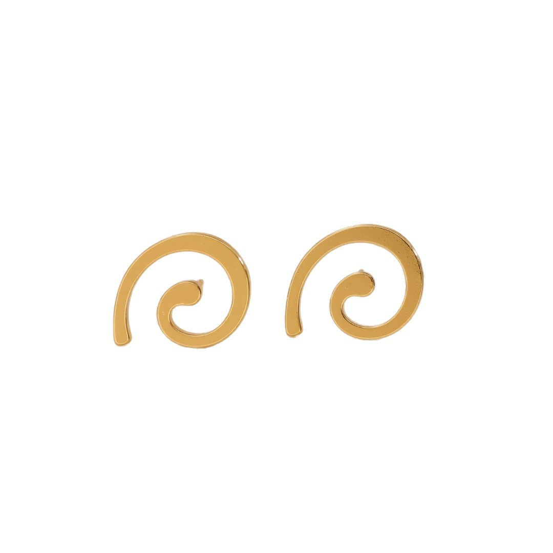 Damen Ohrringe mit modernem Spiralmuster Shop Nory