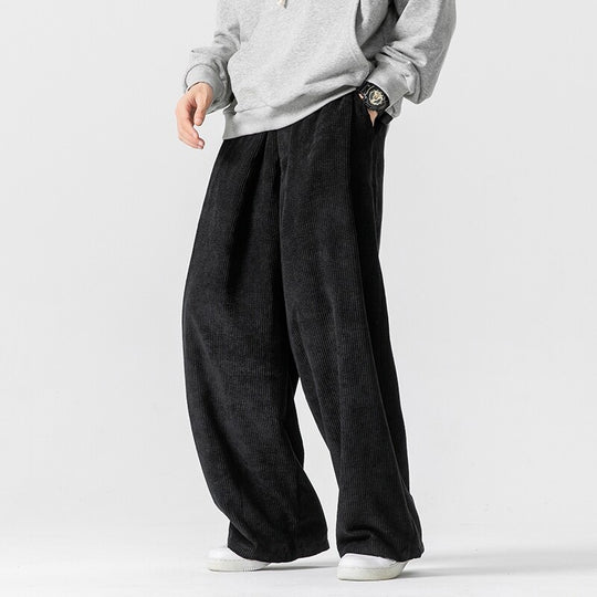 Herren Weite Cordhose mit Bundfalten und Relaxed-Silhouette Shop Nory