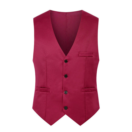 Herren Taillierte Satin-gefütterte Anzugweste mit markantem V-Ausschnitt und Pattentaschen Shop Nory