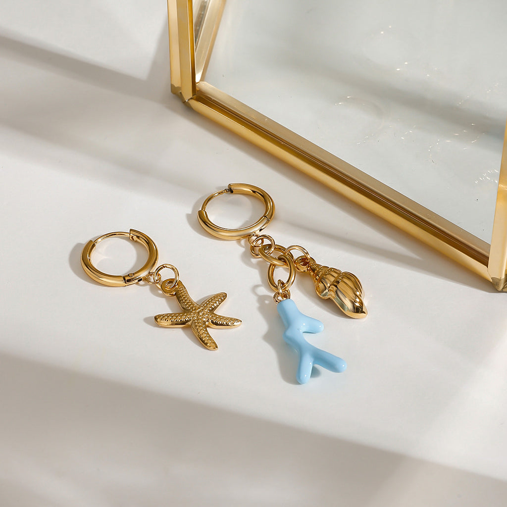 Damen Ohrhänger mit maritimen Motiven aus hypoallergenem Edelstahl Shop Nory