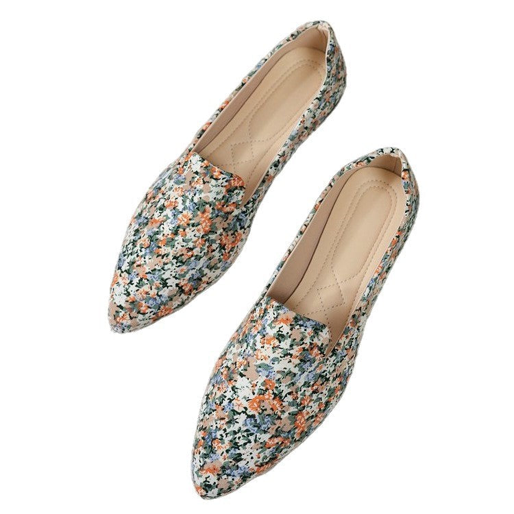 Damen Ballerinas mit eleganter Tweed-Oberfläche