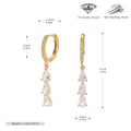Damen Ohrhänger mit luxuriösen Zirkonanhängern aus hochwertigem 925 Sterling Silber Shop Nory