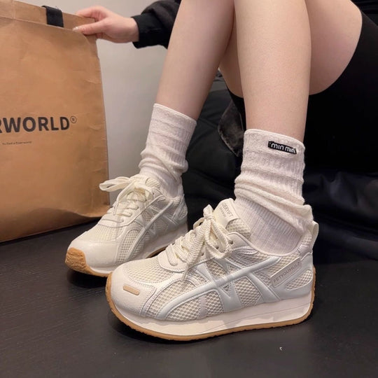 Damen Leichte Freizeit‑Sneaker mit Netzstruktur, stoßdämpfender EVA‑Zwischensohle und Overlay‑Design Shop Nory