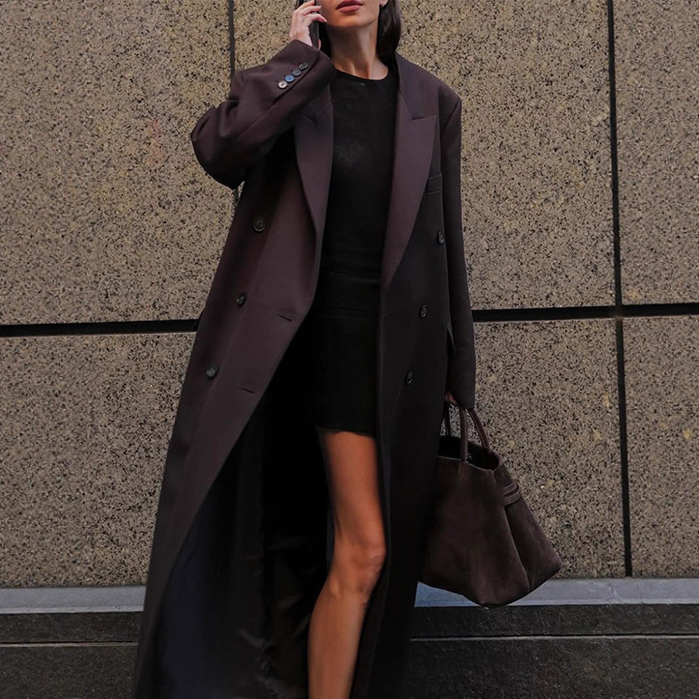 Damen Lange Oversized Jacke Shopnory