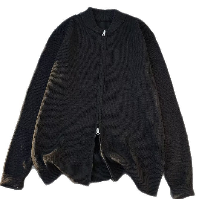 Unisex Grobgestrickte Oversize-Cardigan mit Rundhalsausschnitt und durchgehender Knopfleiste Shop Nory